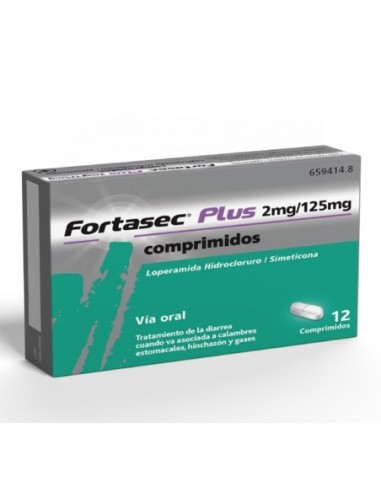 Fortasec Plus 2mg/125mg 12 Comprimidos
