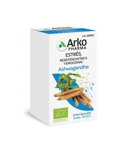 Arkocápsulas Ashwagandha Bio 45 Cápsulas