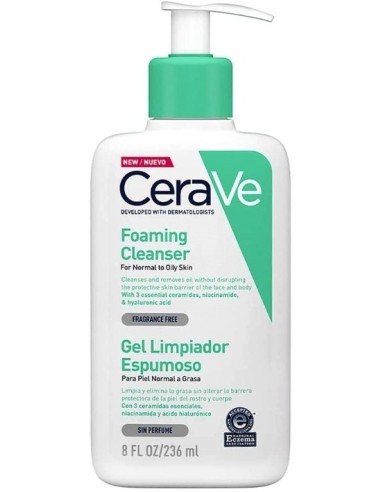 Cerave Gel Limpiador Espumoso 236 ml